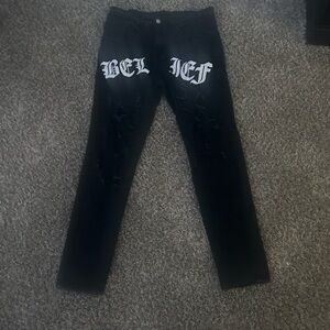 Pickup Only Skinny Black Jeans Graphics